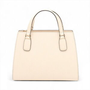 Gucci top shoulder G bag grained Interlocking Soho leather handle ivory white